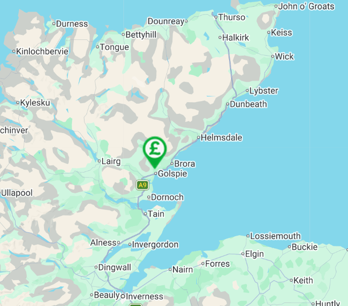 Golspie Shore Street Car Park NC500 Motorhome Stopover